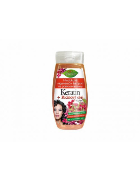 Szampon głęboko regenerujący keratyna olej rycynowy - 260ml - Bione