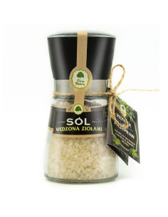 Sól wędzona ziołami w młynku - 200g - Dary Natury