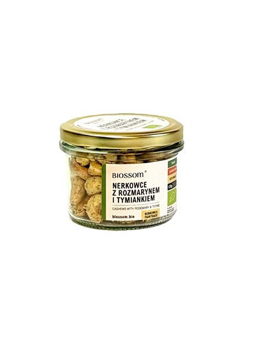 Orzechy nerkowca z rozmarynem i tymiankiem bezglutenowe Bio - 120g - Biossom