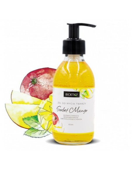 Żel sorbet do mycia twarzy Mango - 200ml - Bioetiq