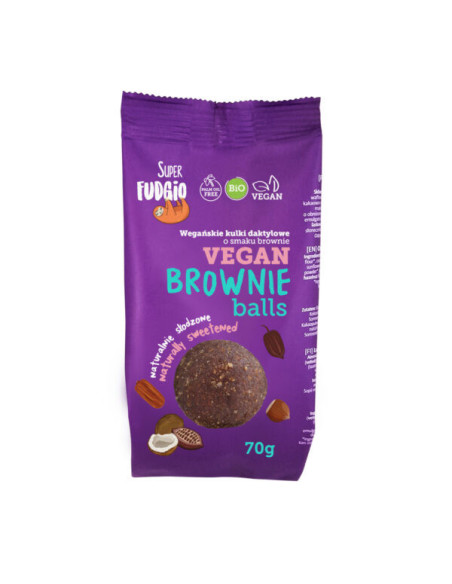 Wegańskie kulki o smaku brownie BIO - 70g - Me Gusto