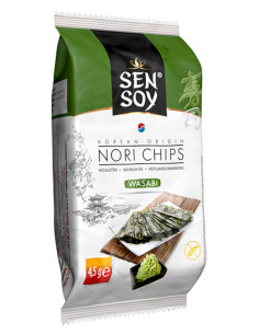 Chipsy nori wasabi bezglutenowe - 4,5g - Sen Soy