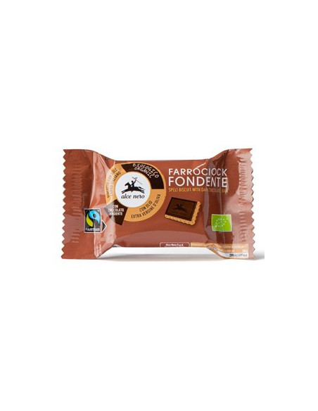 Herbatniki Orkiszowe z Gorzką Czekoladą Bio - 28g - Alce Nero