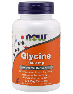 Glicyna 1000mg - 100kaps - Now Foods