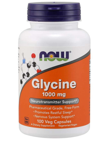 Glicyna 1000mg - 100kaps - Now Foods