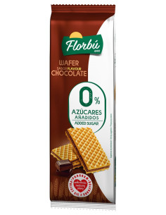 Wafelki z kremem kakaowym bez cukru - 150g - Florbu