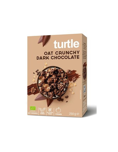 Musli owsiane z gorzką czekoladą bezglutenowe BIO - 250g - Turtle
