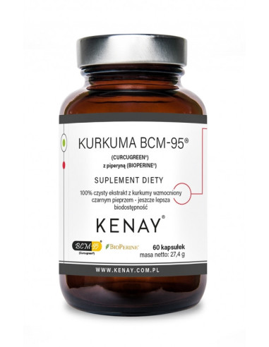 Kurkuma BCM 95 z piperyną Bioperyne - 60kaps - Kenay