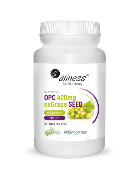 Ekstrakt z pestek winogron 400mg - 100kapsułek - Aliness
