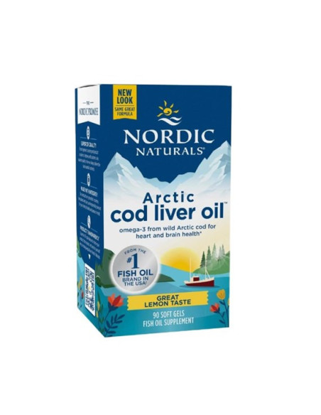 Olej z wątroby arktycznego dorsza o smaku cytrynowym - 90 kaps - Nordic Naturals