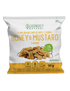 Chipsy z bobu miodowo-musztardowe - 60g - Greenergy