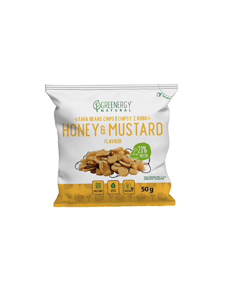 Chipsy z bobu miodowo-musztardowe - 60g - Greenergy