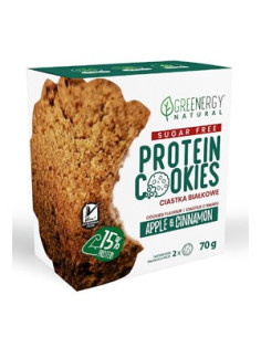 Ciastka proteinowe jabłko cynamon 2 sztuki - 70g - Greenergy
