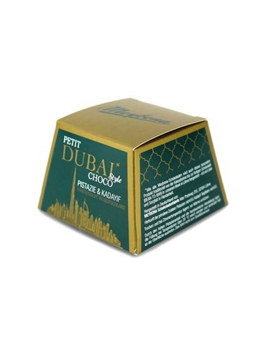 Czekolada w stylu dubajskim mleczna z nadzieniem pistacjowym i ciastkiem kadayif - 43g - Meybona