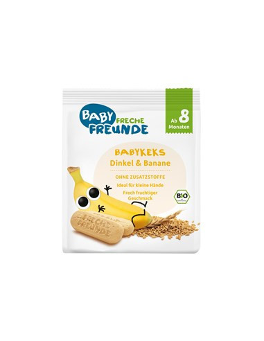 Biszkopty orkiszowe bananowe od 8 miesiąca BIO - 100g - Freche Freunde