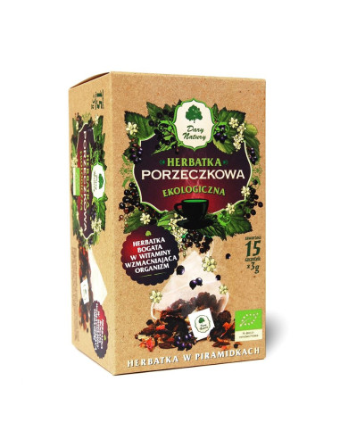 Herbata porzeczkowa EKO w piramidkach - 15x3g - Dary Natury