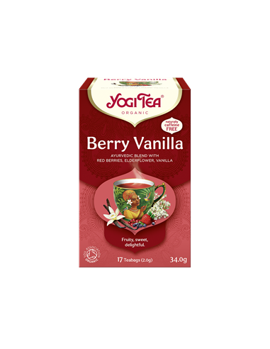 Herbatka Czerwone owoce Wanilia (Berry Vanilia) BIO 17 saszetek - 34g - Yogi Tea