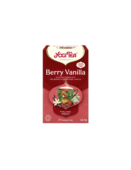 Herbatka Czerwone owoce Wanilia (Berry Vanilia) BIO 17 saszetek - 34g - Yogi Tea