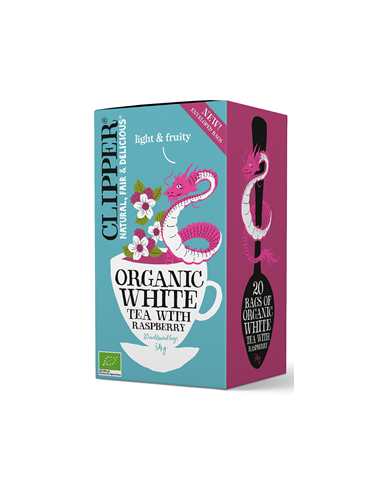 Herbata Biała z Maliną BIO - 20x1,7g - Clipper