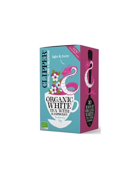 Herbata Biała z Maliną BIO - 20x1,7g - Clipper