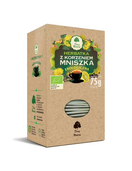 Herbata z korzenia mniszka bio - 25x3g - Dary Natury