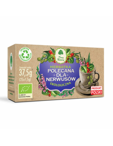 Herbata Dla Nerwusów EKO fix - 25x1,5g - Dary Natury