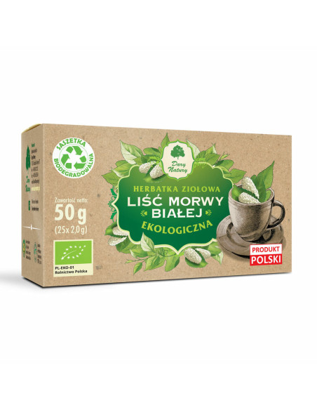 Morwa Biała Liść Bio - 25x2g - Dary Natury