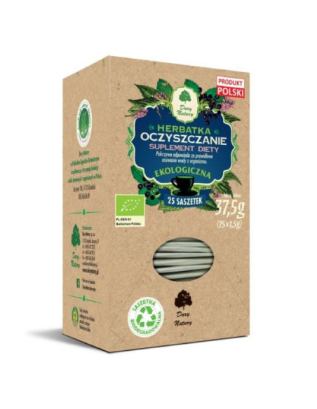 Herbata oczyszczająca BIO - 25sasz - Dary Natury