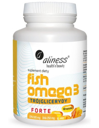 Fish omega - 3 EPA500mgDHA250mg / 60 kapsułek - Aliness