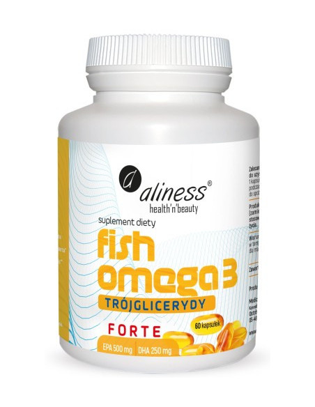 Fish omega - 3 EPA500mgDHA250mg / 60 kapsułek - Aliness