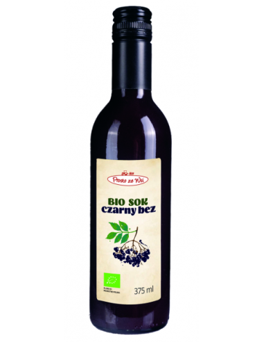 Czarny bez sok Bio bez cukru - 375ml - Prosto ze Wsi
