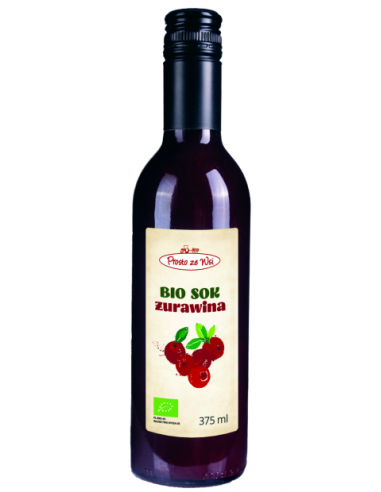 Sok z żurawiny bez cukru Bio - 375ml - Prosto ze Wsi