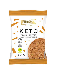 KETO miękkie ciasteczko z pastą orzechową i nasionami chia - 50g - Frank&Oli