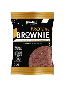 Ciastko proteinowe brownie z orzechami nerkowca - 50g - Frank&Oli