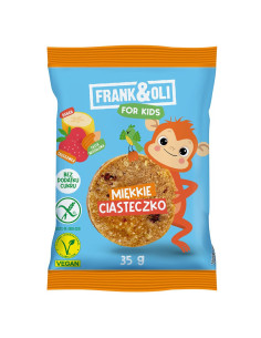 Miękkie ciasteczko banan truskawka pasta migdałowa - 35g - FRANK&OLI