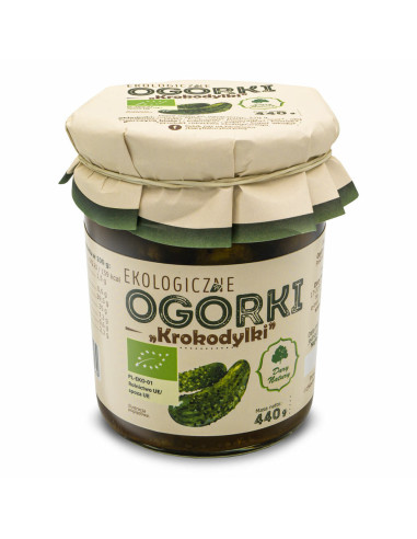 Ogórki Krokodylki Eko - 440g - Dary Natury