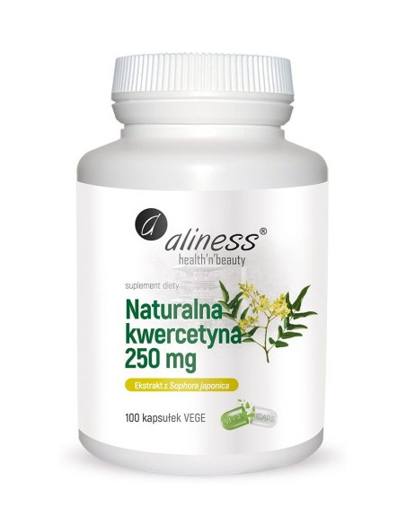 Naturalna Kwercetyna 250 mg - 100 kaps - Aliness