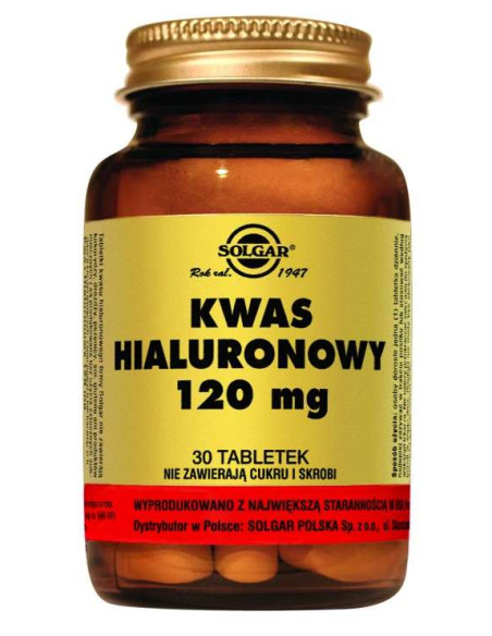 Kwas Hialuronowy 120mg - 30tabl - Solgar