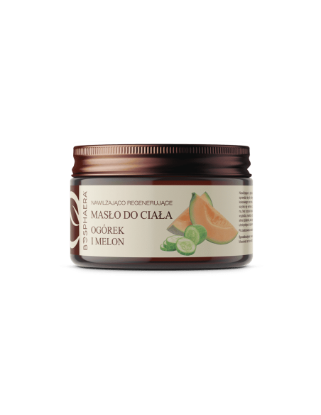 Nawilżająco regenerujące masło do ciała Ogórek i melon - 200g - Bosphaera