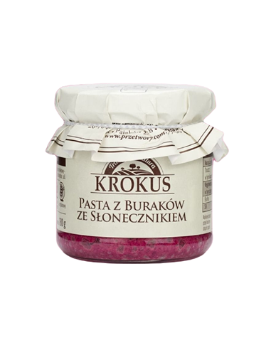 Pasta z buraków ze słonecznikiem bezglutenowa - 180g - Krokus