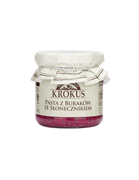 Pasta z buraków ze słonecznikiem bezglutenowa - 180g - Krokus