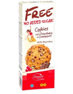 Ciasteczka z żurawiną bez cukru - 135g - Bogutti