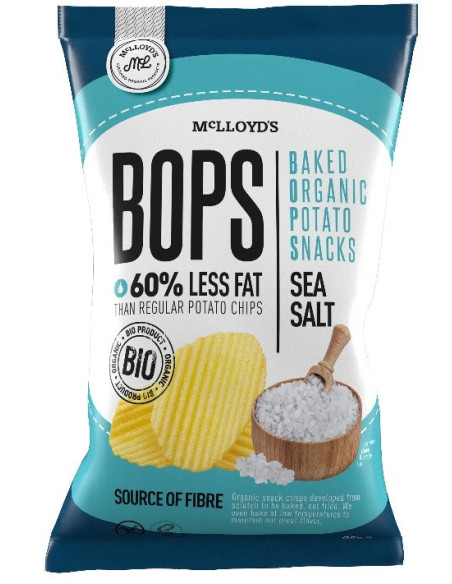 Chipsy ziemniaczane pieczone z solą morską bez glutenu BIO - 85g - McLLOYDS
