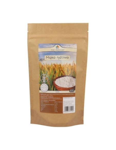 Mąka ryżowa biała - 500g - Pięć Przemian