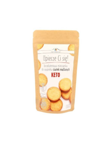 Bezglutenowa mieszanka do wypieku ciastek maślanych KETO - 365g - Pięć Przemian