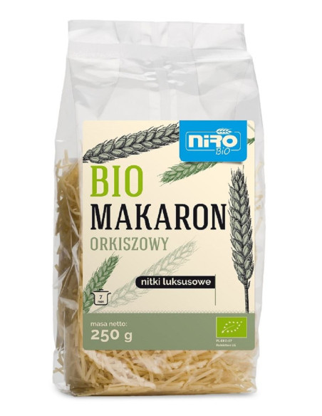 Makaron Orkiszowy Nitki Luksusowe - 250g - Niro