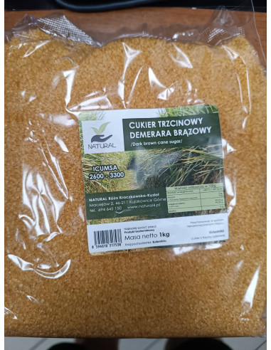 Cukier trzcinowy - 1kg - Natural