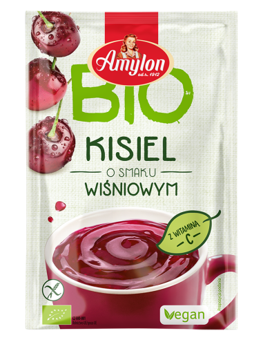 Kisiel o smaku wiśniowym bezglutenowy ekologiczny - 30g - Amylon