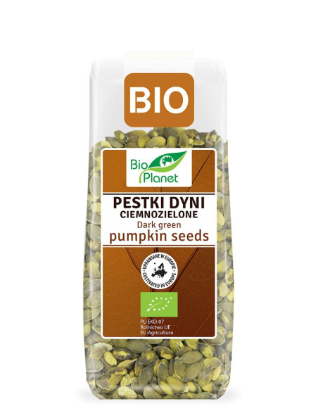 Pestki dyni ciemnozielone uprawiane w Europie Bio - 150g - Bio Planet