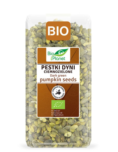 Pestki dyni ciemnozielone uprawiane w Europie Bio - 350g - Bio Planet